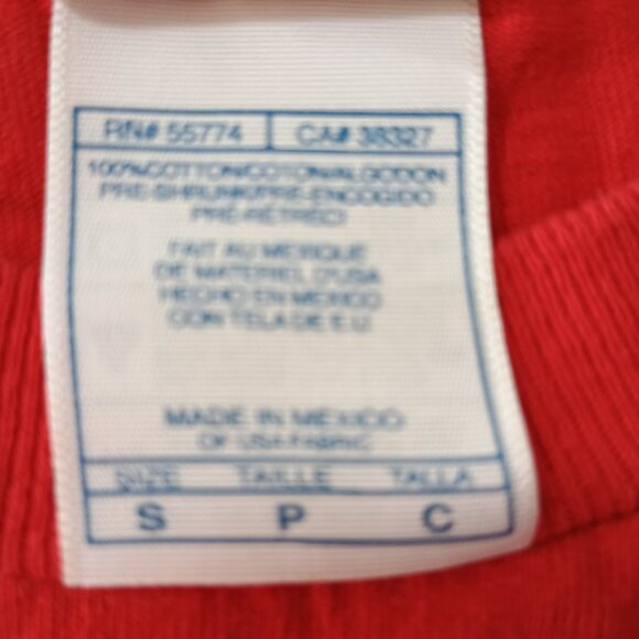 Women's Y2K Athletic Wear Short Sleeve Red Graphic Sport T-Shirt Sz Small CTN - Picture 2 of 5